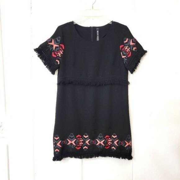 Design Lab Dresses & Skirts - Design Lab Black Embroidered Mini Dress